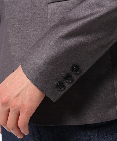 STUDIOUS（ステュディオス）の「【STUDIOUS】マイクロTR1ボタンジャケット（テーラードジャケット・メンズ・ブラック/グレー・1/2/3）」の7枚目の写真