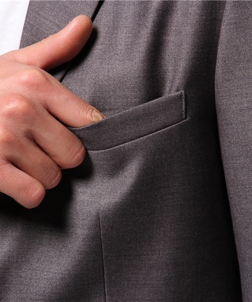 STUDIOUS（ステュディオス）の「【STUDIOUS】マイクロTR1ボタンジャケット（テーラードジャケット・メンズ・ブラック/グレー・1/2/3）」の8枚目の写真