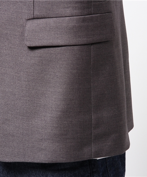 STUDIOUS（ステュディオス）の「【STUDIOUS】マイクロTR1ボタンジャケット（テーラードジャケット・メンズ・ブラック/グレー・1/2/3）」の9枚目の写真