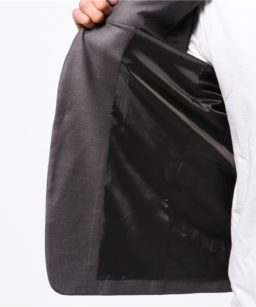 STUDIOUS（ステュディオス）の「【STUDIOUS】マイクロTR1ボタンジャケット（テーラードジャケット・メンズ・ブラック/グレー・1/2/3）」の11枚目の写真