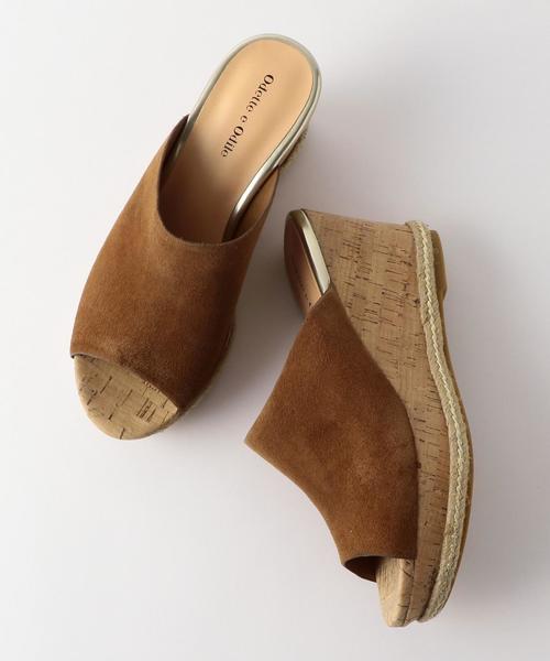 ODETTE E ODILE（オデットエオディール）の「OFC ディープラインミュールウェッジ サンダル80（サンダル・レディース・ホワイト/ブラック/ブラウン/シルバー/ゴールド/グレー・37/35/36）」の4枚目の写真