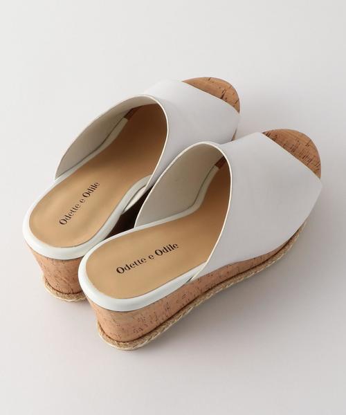 ODETTE E ODILE（オデットエオディール）の「OFC ディープラインミュールウェッジ サンダル80（サンダル・レディース・ホワイト/ブラック/ブラウン/シルバー/ゴールド/グレー・37/35/36）」の13枚目の写真