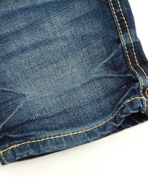 BREEZE（ブリーズ）の「しわ加工ハーフパンツ 5分丈（デニムパンツ・キッズ・ブルー/ストライプ/サックスブルー・95/140/80/110/130/90/100/120）」の15枚目の写真