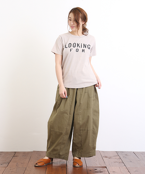 CUBE SUGAR（キューブシュガー）の「20/-ＯＥ天竺クルーネックTシャツ（Tシャツ/カットソー・レディース・ライトグレー/ブラック/ピンク系その他/ブルー・M）」の16枚目の写真