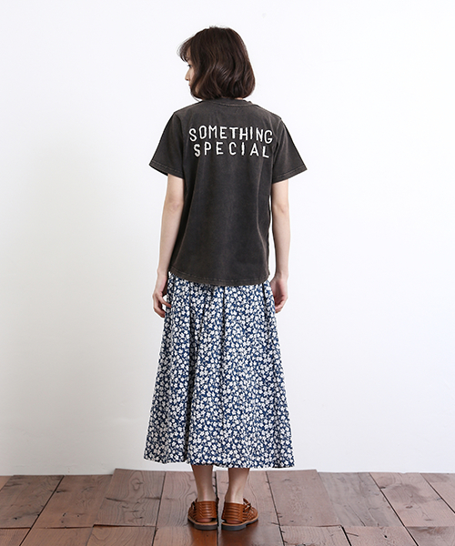 CUBE SUGAR（キューブシュガー）の「20/-ＯＥ天竺クルーネックTシャツ（Tシャツ/カットソー・レディース・ライトグレー/ブラック/ピンク系その他/ブルー・M）」の18枚目の写真