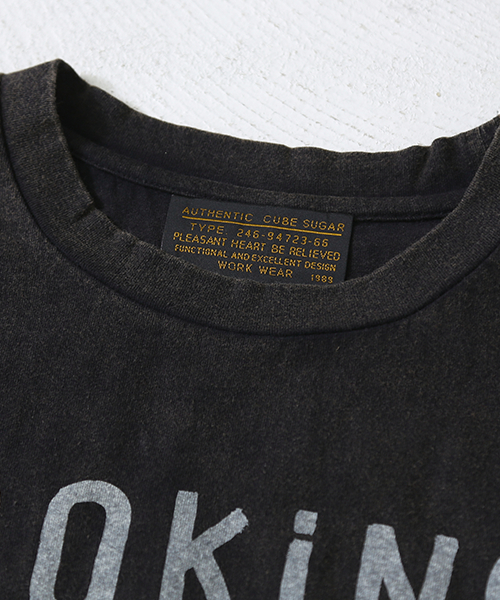 CUBE SUGAR（キューブシュガー）の「20/-ＯＥ天竺クルーネックTシャツ（Tシャツ/カットソー・レディース・ライトグレー/ブラック/ピンク系その他/ブルー・M）」の10枚目の写真