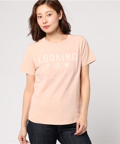 CUBE SUGAR（キューブシュガー）の「20/-ＯＥ天竺クルーネックTシャツ（Tシャツ/カットソー・レディース・ライトグレー/ブラック/ピンク系その他/ブルー・M）」の4枚目の写真