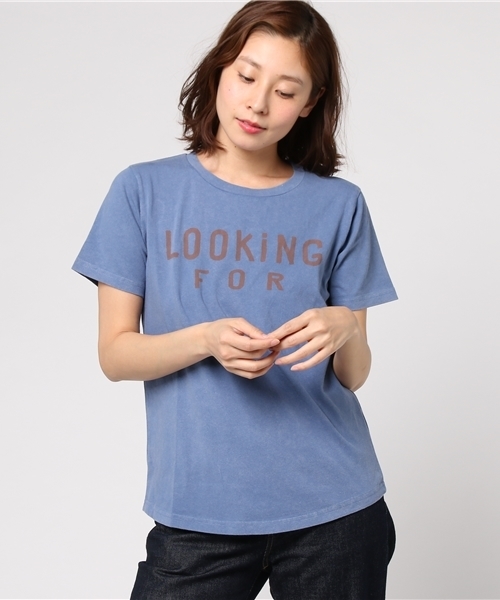 CUBE SUGAR（キューブシュガー）の「20/-ＯＥ天竺クルーネックTシャツ（Tシャツ/カットソー・レディース・ライトグレー/ブラック/ピンク系その他/ブルー・M）」の3枚目の写真