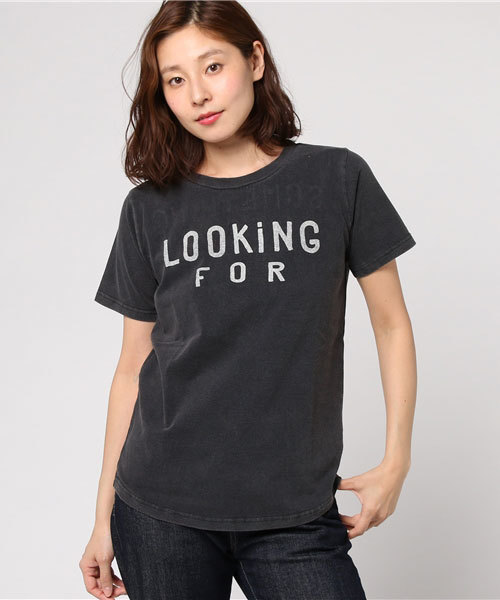 CUBE SUGAR（キューブシュガー）の「20/-ＯＥ天竺クルーネックTシャツ（Tシャツ/カットソー・レディース・ライトグレー/ブラック/ピンク系その他/ブルー・M）」の5枚目の写真