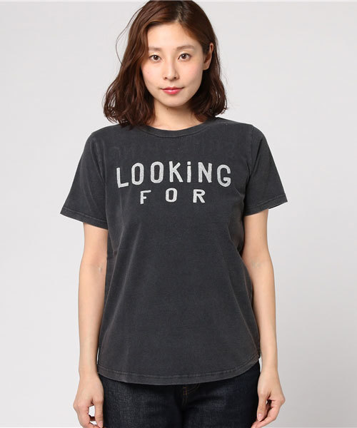 CUBE SUGAR（キューブシュガー）の「20/-ＯＥ天竺クルーネックTシャツ（Tシャツ/カットソー・レディース・ライトグレー/ブラック/ピンク系その他/ブルー・M）」の6枚目の写真