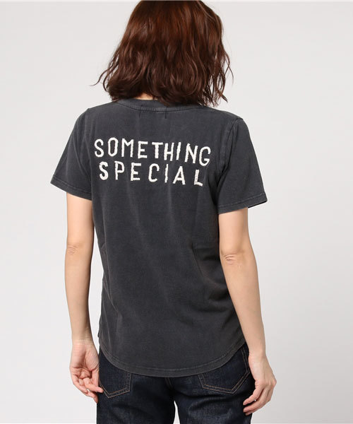 CUBE SUGAR（キューブシュガー）の「20/-ＯＥ天竺クルーネックTシャツ（Tシャツ/カットソー・レディース・ライトグレー/ブラック/ピンク系その他/ブルー・M）」の8枚目の写真