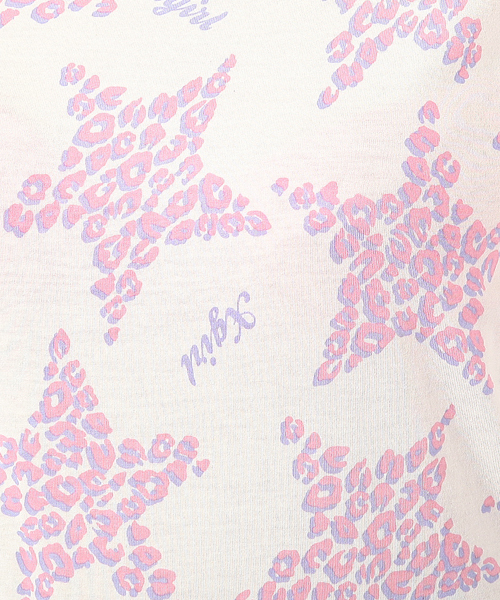 X-girl（エックスガール）の「ANIMAL STAR S/S TEE（Tシャツ/カットソー・レディース・ホワイト/ブラック/ピンク・1/2）」の6枚目の写真