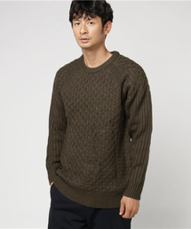 【CUSTOM CULTURE】　5GG バスケット編みクルーネックニット