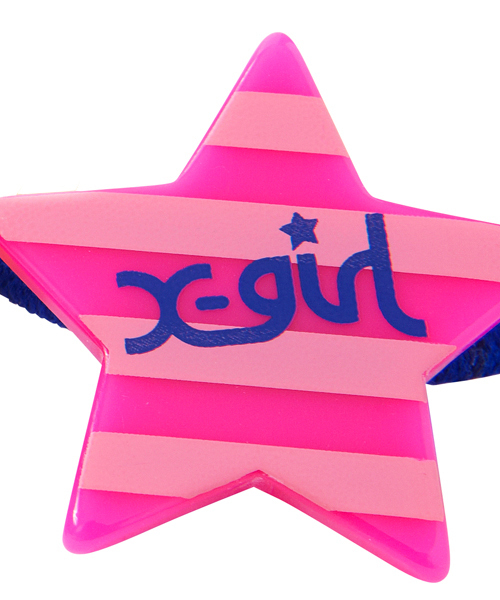 X-girl Stages（エックスガールステージス）の「“STRIPE” HAIR ELASTIC（ヘアゴム・キッズ・ピンク/レッド/クリア・ONE SIZE）」の6枚目の写真