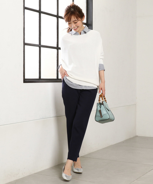 un dix cors（アンディコール）の「バイヤスガーターニット（ニット/セーター・レディース・ライトグレー/イエロー/ライトベージュ/ホワイト・ﾌﾘ-）」の11枚目の写真