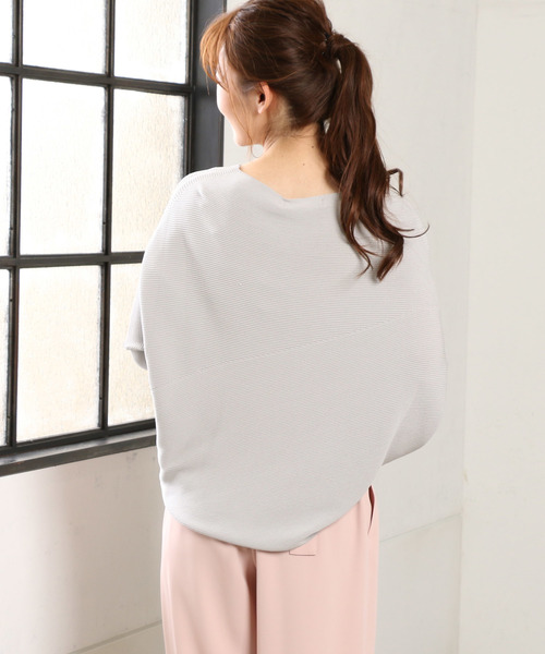 un dix cors（アンディコール）の「バイヤスガーターニット（ニット/セーター・レディース・ライトグレー/イエロー/ライトベージュ/ホワイト・ﾌﾘ-）」の10枚目の写真