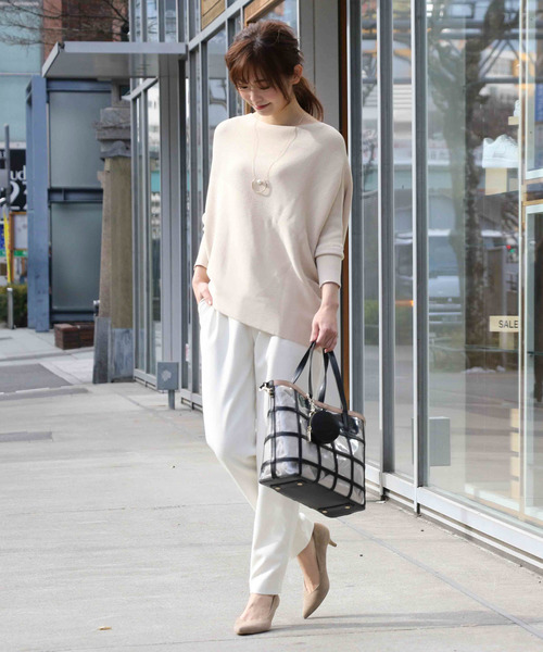 un dix cors（アンディコール）の「バイヤスガーターニット（ニット/セーター・レディース・ライトグレー/イエロー/ライトベージュ/ホワイト・ﾌﾘ-）」の18枚目の写真