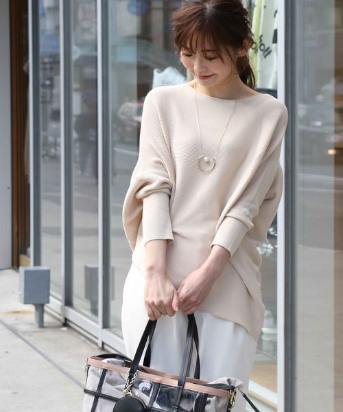 un dix cors（アンディコール）の「バイヤスガーターニット（ニット/セーター・レディース・ライトグレー/イエロー/ライトベージュ/ホワイト・ﾌﾘ-）」の19枚目の写真