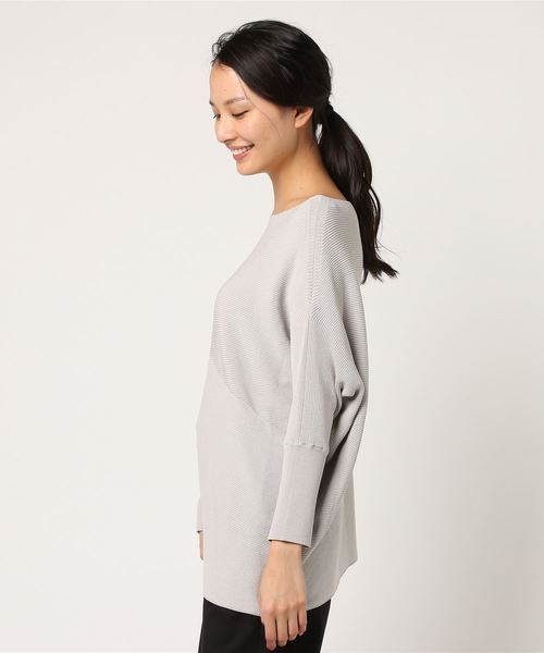 un dix cors（アンディコール）の「バイヤスガーターニット（ニット/セーター・レディース・ライトグレー/イエロー/ライトベージュ/ホワイト・ﾌﾘ-）」の5枚目の写真