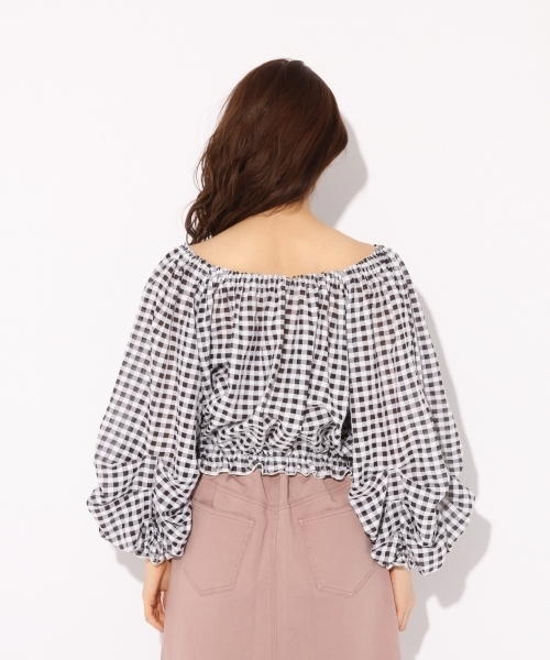 Heather(ヘザー)の「ギンガムバルーンブラウス 784968(シャツ/ブラウス・レディース・ブラック/レッド/ベージュ系その他・FREE)」の12枚目の写真