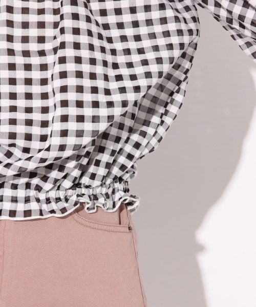 Heather(ヘザー)の「ギンガムバルーンブラウス 784968(シャツ/ブラウス・レディース・ブラック/レッド/ベージュ系その他・FREE)」の8枚目の写真