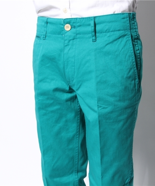 UNION STATION(ユニオンステーション)の「カラーチノクロス(チノパンツ・メンズ・オフホワイト/ベージュ/エメラルド/サックスブルー/ネイビー/イエロー/ピンク/レッド/オレンジ・SMALL/MEDIUM/LARGE/LL)」の12枚目の写真