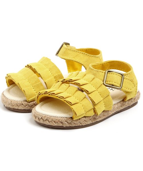 apres les cours（アプレレクール）の「フリルサンダル（サンダル・キッズ・ブルー/マスタード/ローズ・14/15 /16/17/18/19/20/21）」の3枚目の写真