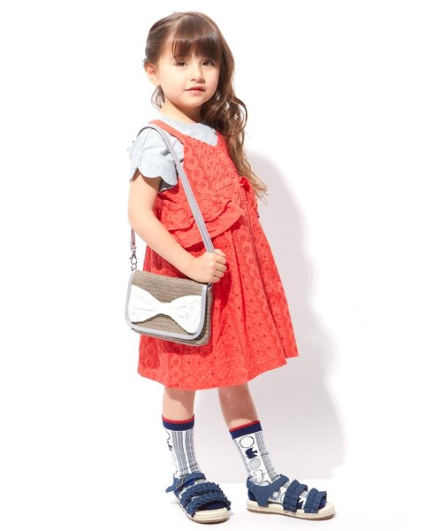 apres les cours（アプレレクール）の「フリルサンダル（サンダル・キッズ・ブルー/マスタード/ローズ・14/15 /16/17/18/19/20/21）」の4枚目の写真