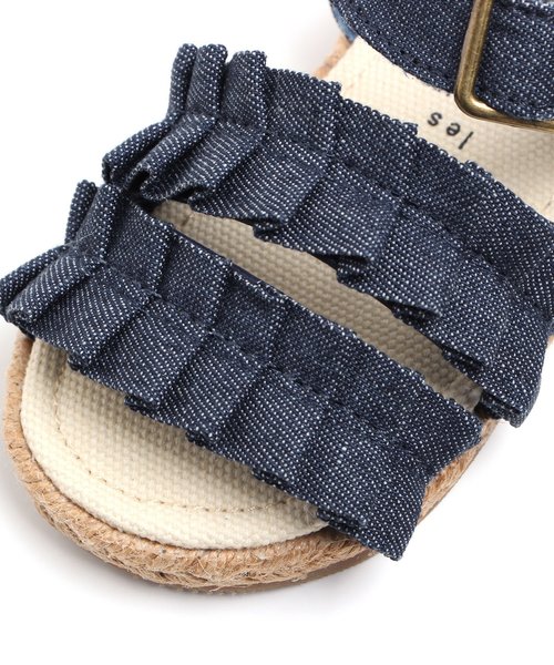 apres les cours（アプレレクール）の「フリルサンダル（サンダル・キッズ・ブルー/マスタード/ローズ・14/15 /16/17/18/19/20/21）」の11枚目の写真