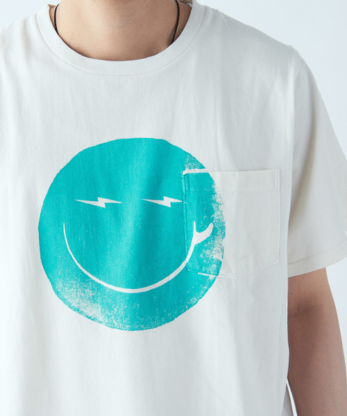 Lightning Bolt(ライトニングボルト)の「【LIGHTNING BOLT/ライトニングボルト】× Matthew Allen スマイリーTシャツ(Tシャツ/カットソー・メンズ・ブラック/ホワイト・M/L)」の9枚目の写真