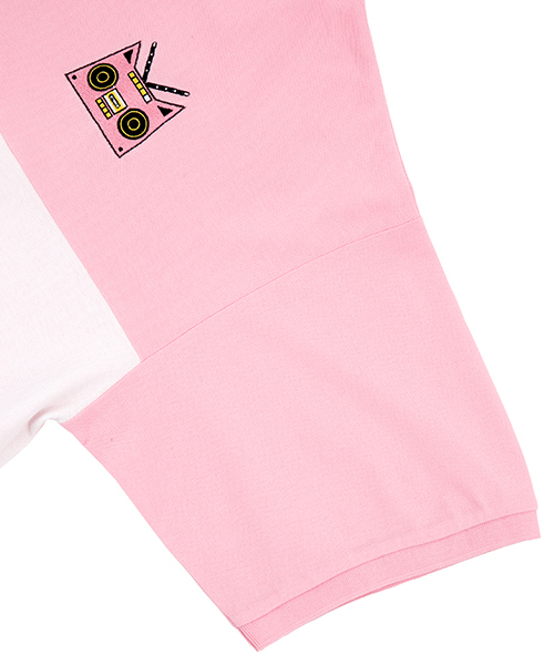 PUNYUS（プニュズ）の「ワンポイントビッグポロシャツ（ポロシャツ・レディース・ブラック/ピンク・4/3）」の5枚目の写真