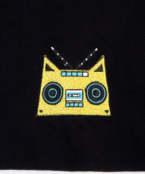 PUNYUS（プニュズ）の「ワンポイントビッグポロシャツ（ポロシャツ・レディース・ブラック/ピンク・4/3）」の11枚目の写真