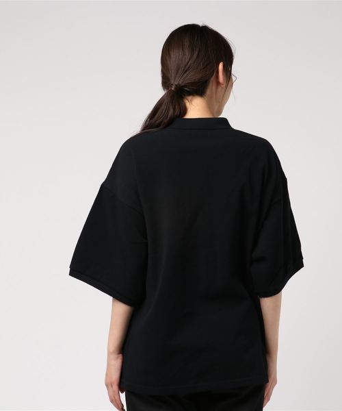 PUNYUS（プニュズ）の「ワンポイントビッグポロシャツ（ポロシャツ・レディース・ブラック/ピンク・4/3）」の8枚目の写真