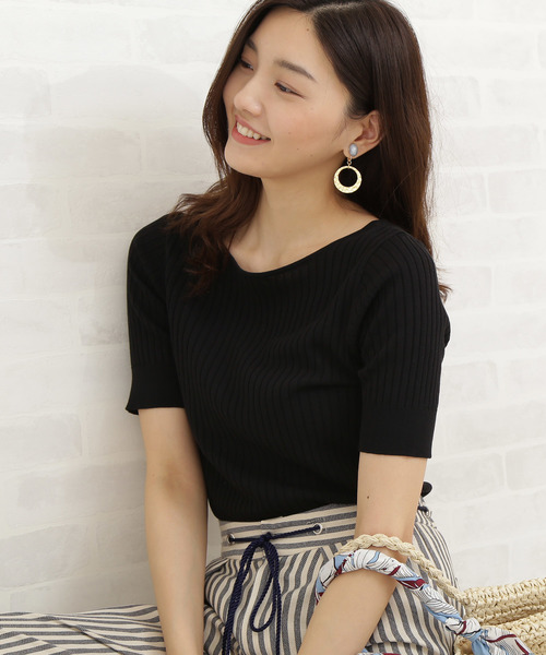 N.（N. Natural Beauty Basic）（エヌエヌナチュラルビューティーベーシック）の「◆コットンモダールハイツイストニット（ニット/セーター・レディース・ホワイト/ブラック/ブラウン/レッド/ピンク・MEDIUM）」の3枚目の写真