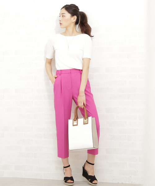 N.（N. Natural Beauty Basic）（エヌエヌナチュラルビューティーベーシック）の「◆コットンモダールハイツイストニット（ニット/セーター・レディース・ホワイト/ブラック/ブラウン/レッド/ピンク・MEDIUM）」の7枚目の写真