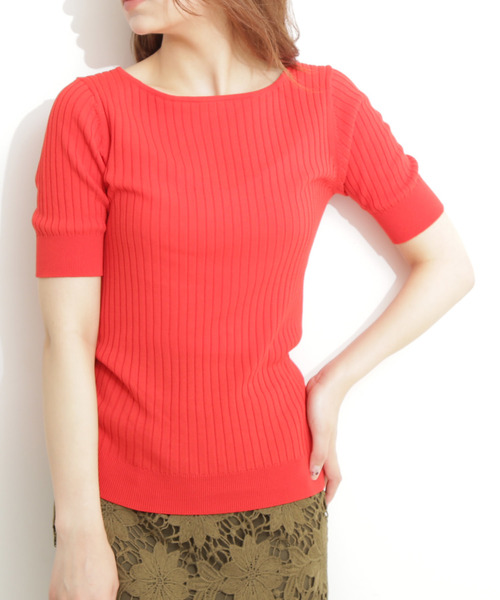 N.（N. Natural Beauty Basic）（エヌエヌナチュラルビューティーベーシック）の「◆コットンモダールハイツイストニット（ニット/セーター・レディース・ホワイト/ブラック/ブラウン/レッド/ピンク・MEDIUM）」の21枚目の写真