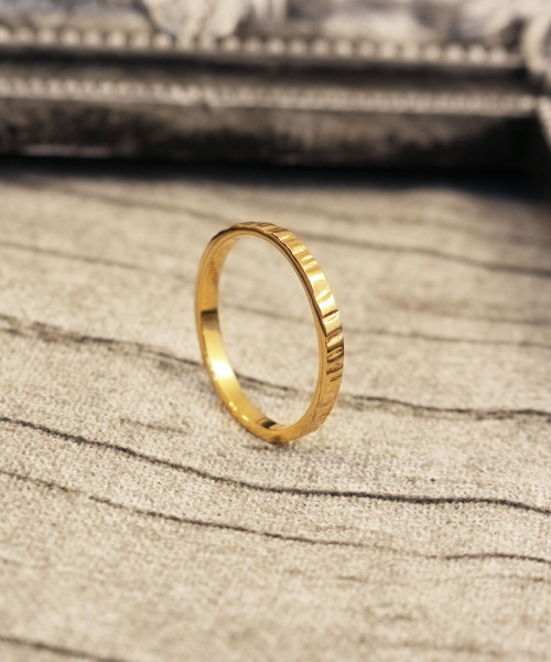 Vaya Con Dios（ヴァヤコンディオス）の「【VayaConDios/ヴァヤコンディオス】ステンレス製スリムハンドメイド風リング（リング・メンズ・ブラック/ゴールド/ピンクゴールド/シルバー・#21/#17/#19/#11/#9/#13）」の3枚目の写真