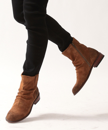 MONKEY TIME | MT∴ スウェード サイドジップ ショートブーツ(ブーツ)