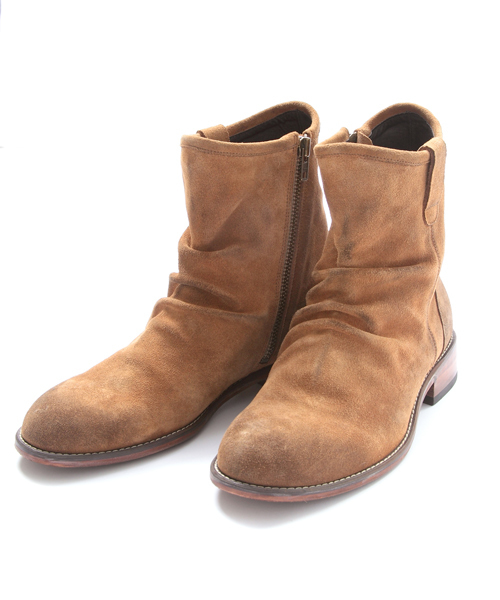 MONKEY TIME(モンキータイム)の「MT∴ スウェード サイドジップ ショートブーツ(ブーツ・メンズ・ダークブラウン/ブラック・41/42/43)」の5枚目の写真