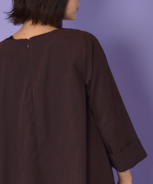 w closet(ダブルクローゼット)の「バックロングAラインワンピース_(ワンピース・レディース・オレンジ/パープル/ブラウン・FREE)」の20枚目の写真