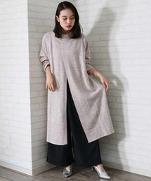 【HERCLOSET】ヤクライクフロントスリットロングニット