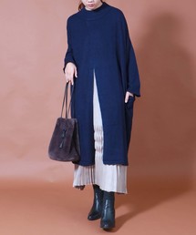 【HERCLOSET】ヤクライクフロントスリットロングニット