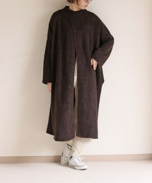 【HERCLOSET】ヤクライクフロントスリットロングニット