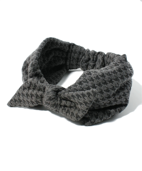 ROSE BUD（ローズバッド）の「LR-13233 HOUNDSTOOTH TURBAN（ヘアバンド・レディース・ロイヤルブルー/レッド/グレー・ONE SIZE）」の4枚目の写真