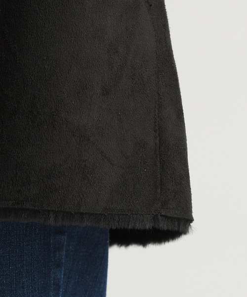 Willful by lipstar（ウィルフル バイ リップスター）の「【Willful by lipstar】フェイクファームートンコート（ムートンコート・レディース・ブラック/ベージュ・M）」の6枚目の写真