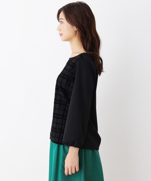 フロッキーチェックレースプルオーバー フロッキーチェックレースプルオーバー