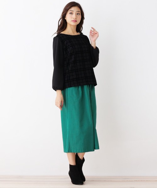 フロッキーチェックレースプルオーバー フロッキーチェックレースプルオーバー