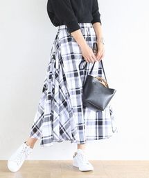 coen | 【19SS新作・Market】チェックマキシスカート(スカート)