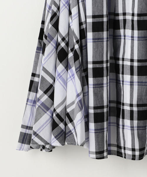 coen（コーエン）の「【19SS新作・Market】チェックマキシスカート（スカート・レディース・パープル/ブラック・FREE）」の11枚目の写真