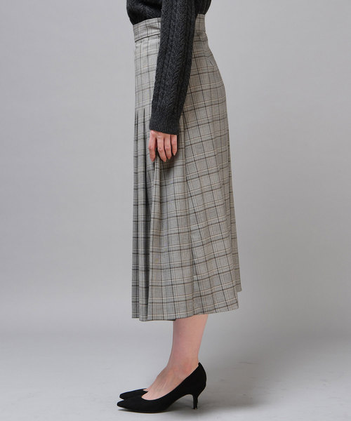un dix cors（アンディコール）の「チェックラップスカート（スカート・レディース・ベージュ/チャコールグレー・FREE）」の10枚目の写真